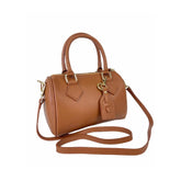 Carla - Mini Borsa Bauletto in Vera Pelle con Ciondolo in Pelle